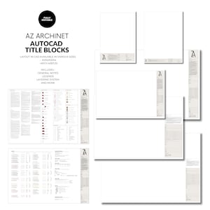 K&ouml;nnte beinhalten: Ein Satz AutoCAD-Titelbl&ouml;cke f&uuml;r Architekturzeichnungen. Die Titelbl&ouml;cke sind in verschiedenen Gr&ouml;&szlig;en erh&auml;ltlich, darunter A1, A2, A3 und A4. Die Titelbl&ouml;cke enthalten allgemeine Hinweise, Legenden, ein Schichtungssystem und mehr.