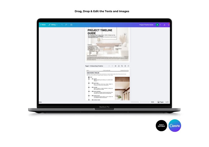 Interior Design Project Timeline Template | Client Journey, Process ...