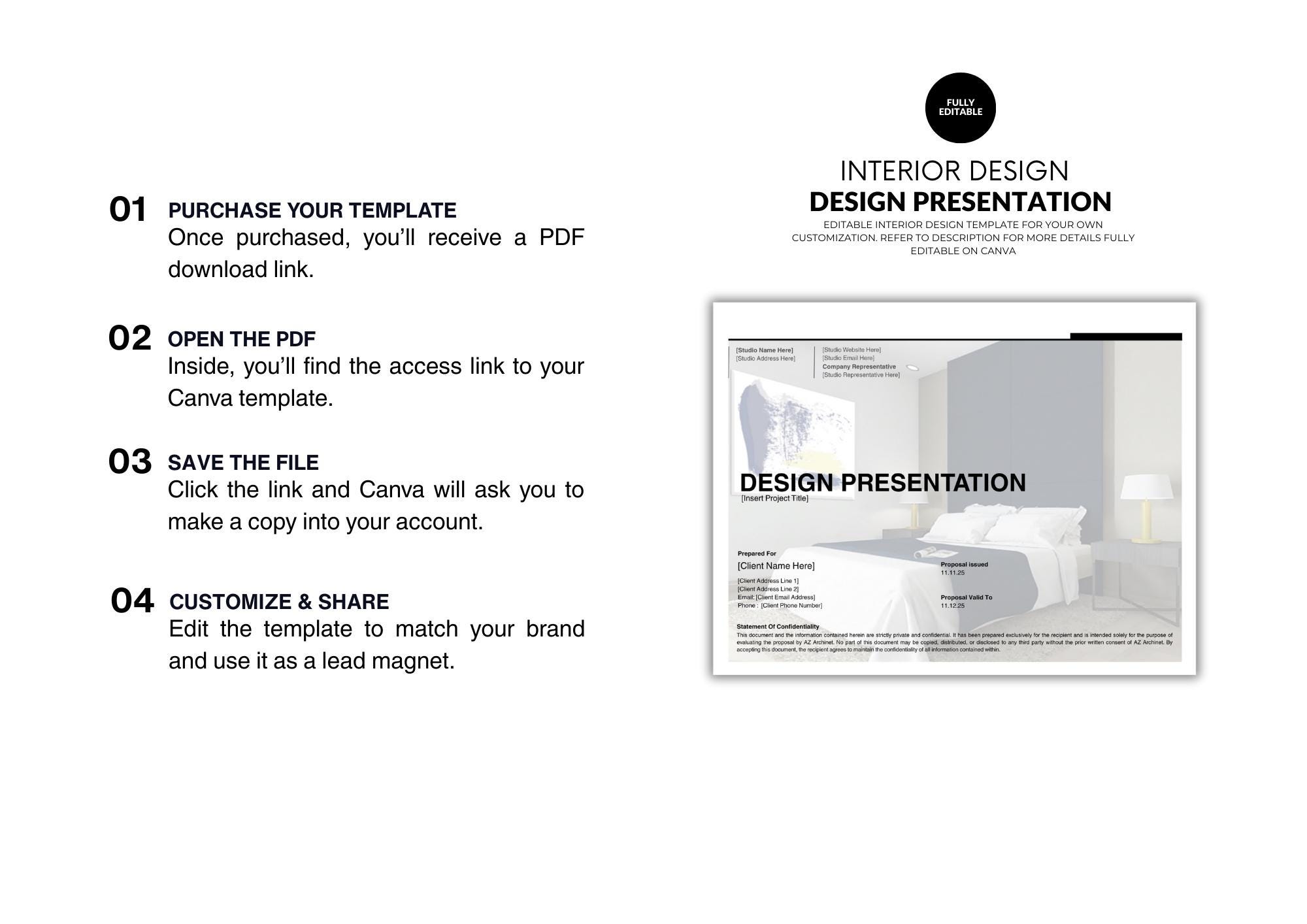 Interior Design Presentation Template | Moodboards, Concepts & 3D ...