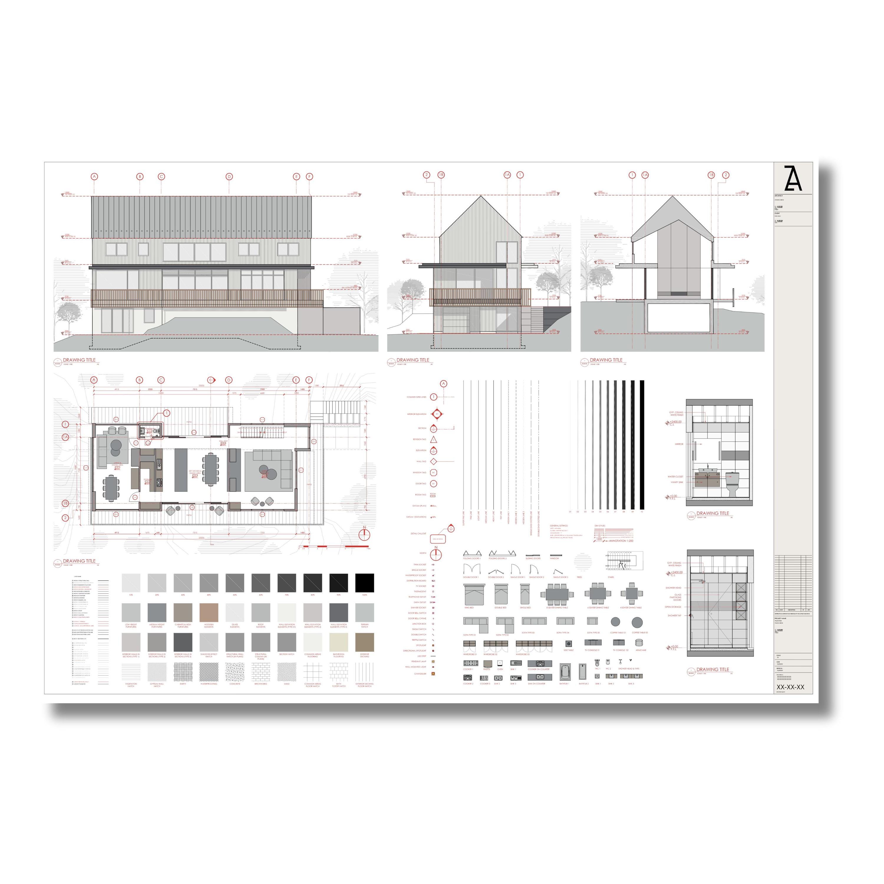 Autocad Templates Pack , CAD Drawing System , Title Blocks , Layering ...