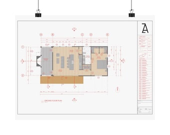 Nowoczesne plany pięter domków: 1000 stóp kwadratowych, 20'x50' (CAD i PDF)