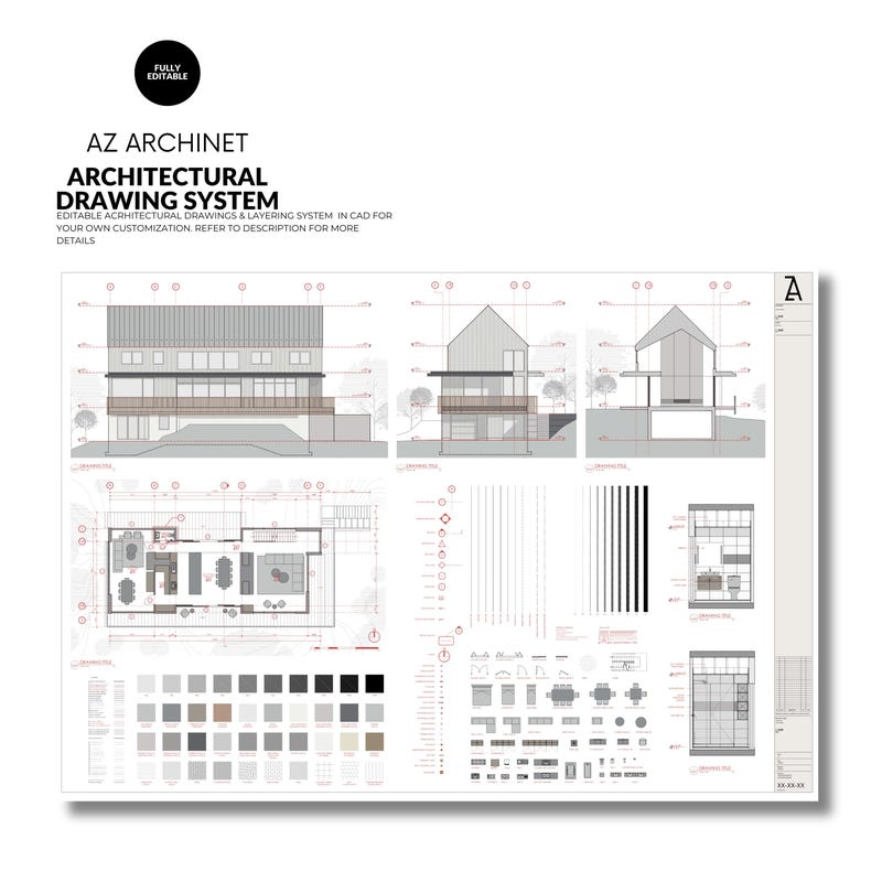 Autocad Drawing Templates Etsy UK