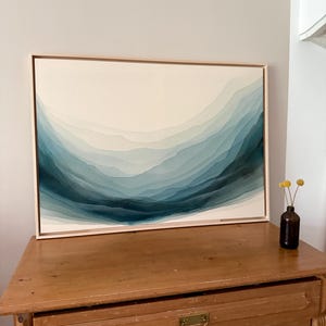 Art méditatif, « Calm Mountains 2 », 70 x 100 cm