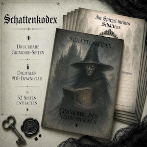 Schaduwcodex – Boek der Schaduwen PDF | Grimoirepagina's om af te drukken | Schaduwwerk, Sigillen & Heksenjournaal