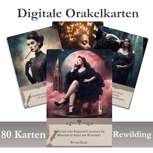 Frauen Orakel Karten | Wild, Free, Crazy & Wonderful |Digitale Göttinnenkarten für Mut,Selbstliebe - weibliche Kraft |Tarot der Weiblichkeit