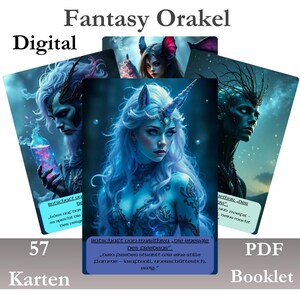 El Arcano de Aethelgard – Cartas del Oráculo de Fantasía (Capítulo 2, Digital) | Cartas de Tarot Místico con Criaturas Míticas y Magia | Baraja de Oráculo Imprimible