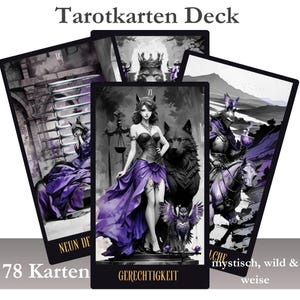 Wolfsgeflüster Tarot | 78 Karten Deck | Spirituelles Wolf Tarot für Intuition, Naturverbundenheit & Schamanische Rituale |Tarot Cards