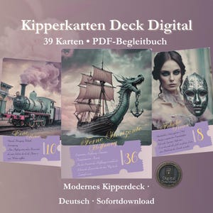 German Kipper Cards Digital | Printable Kipper Deck PDF with Meanings | Fortune Telling Cards | Divination Deck | Instant Download