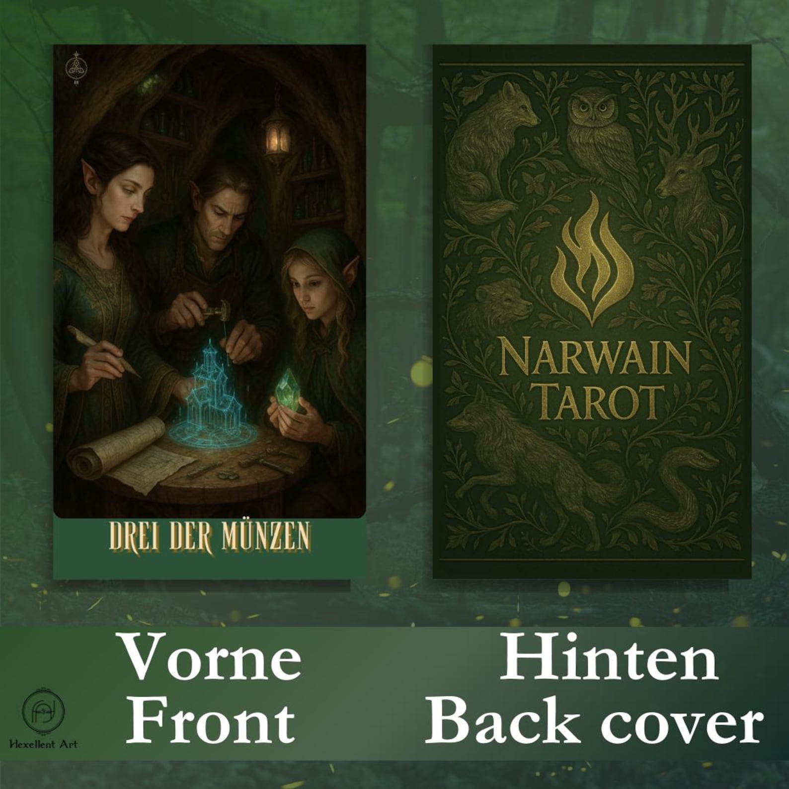 Tarot Deck Printable 78 Cards + Guidebook | Witchy Forest Elf Tarot PDF ...
