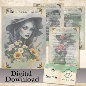 Witch&#39;s Herbs Grimoire – Magical Herbalism for your Book of Shadows (Digital PDF)|Wicca Witch