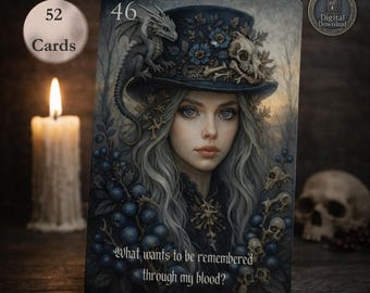 Digital Samhain Oracle Cards PDF | Printable Witch Oracle Deck | Shadow Work | Ancestor Ritual Cards | English / German