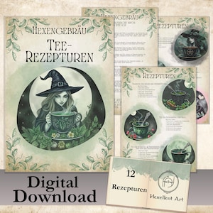 Hexengebräu Tee Rezepte|BOS|Kräutermagie|Grimoire|Buch der Schatten|Hexentränke|WiccaHexe|Kräutertee|Hexenwissen Teemagie|Hexentee|Ritualtee