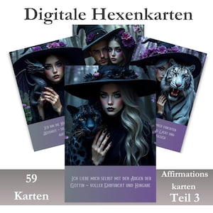Cartas de Afirmación del Poder Brujo - Parte 3 | 59 Cartas Mágicas del Oráculo para Rituales, Feminidad y Autoempoderamiento Diario (PDF) | Wicca | Tarot
