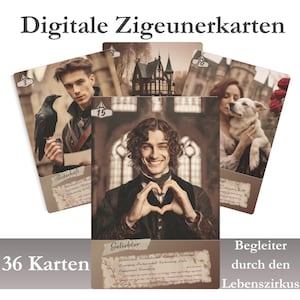 Magische Zigeunerkarten|Orakel des Lebens|Lenormand|Gypsy Orakelkarten|Schicksalskarten Orakel|Wicca Hexe|Tarot & Gypsy Karten|Gypsy Orakel