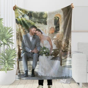 Personalized Photo Blanket, Custom Throw Blanket, Mothers Day Gifts, Family Photo Gifts, Couples Gift, Personalized Gift for Her or Him