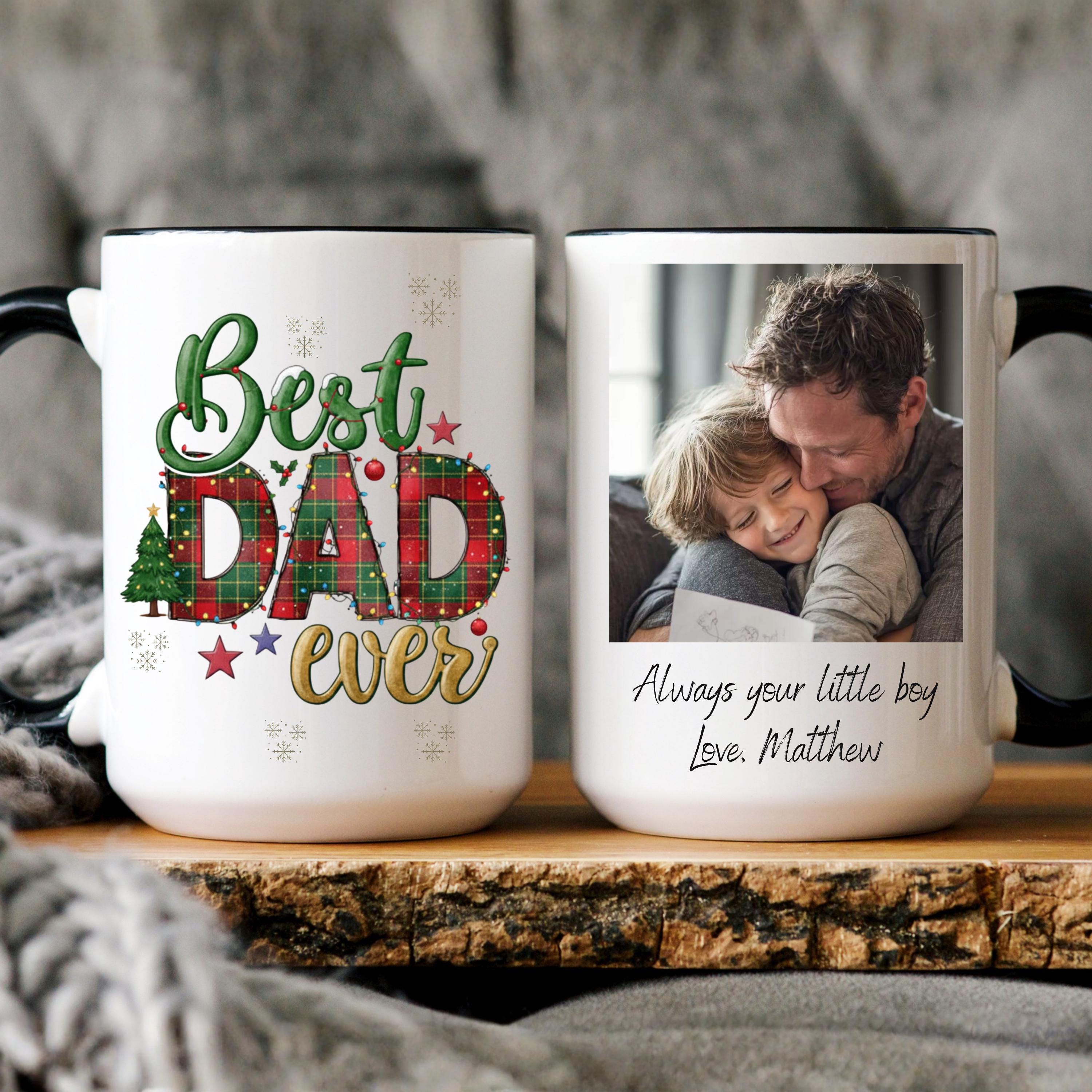 Personalized Coffee Mug For Boy Dad, Custom Fathers Day Gift With Kids Names, Gift For Dad