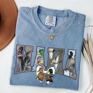Comfort Colors® Hunting Mama Shirt Duck Hunting Shirt Mallard duck Shirt Mama of Hunters Camo Mama Shirt, Hunting Season Mom Life Shirt