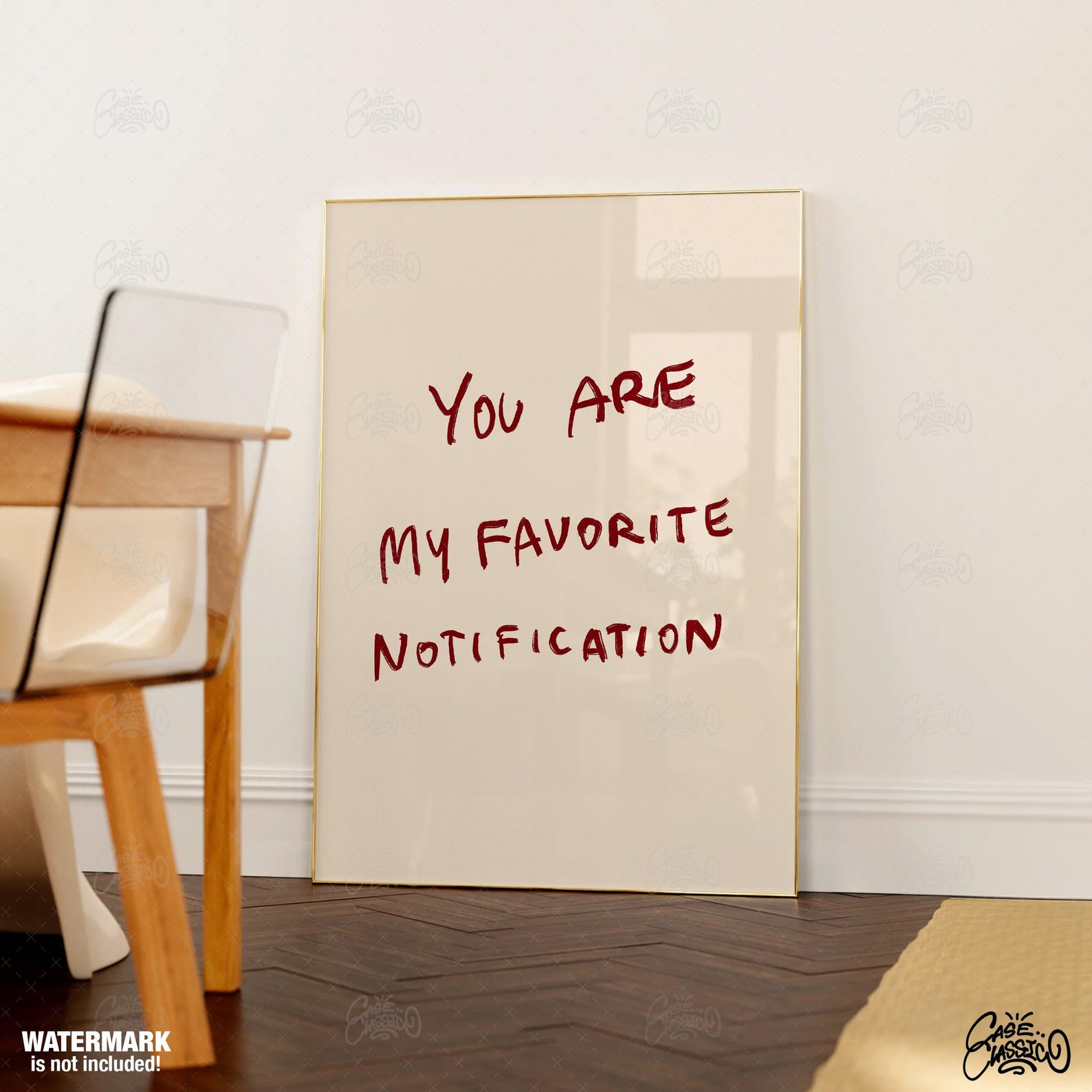 You Are My Favorite Notification, Inspirational Wall Art, Quote Print ...