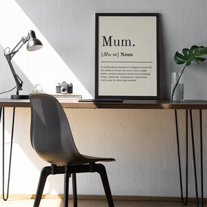 Wall Art Poster Mum Definition Design