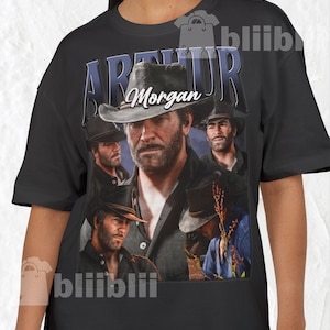 Arthur Morgan Shirt Outlaw with a Code Shirt - Robustes Cowboy Ästhetisches T-Shirt für Western Fans, Frontier Hero Style Bekleidung