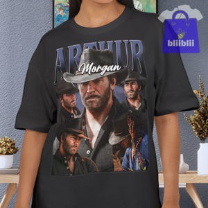 Arthur Morgan Shirt Outlaw with a Code Shirt - Robustes Cowboy Ästhetisches T-Shirt für Western Fans, Frontier Hero Style Bekleidung