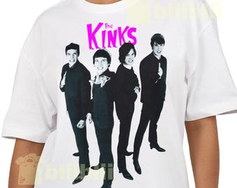 Maglietta unisex con grafica vintage "The Kinks Ray Davies Classic Rock British Band Vintage Music Gift" - Rock anni '60, retrò, iconica band.