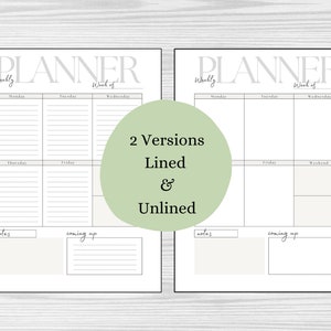 Weekly Planner Printable, Weekly Schedule Template, Weekly Planner to do List, Weekly Organization, Simple Planner, Homeschool Kids Teens