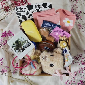 Personalised Pamper Gift Box For Her With Instax Photo Prints, Birthday Care Package, Hug In A Box, Spa Gift, Thinking Of You Hamper