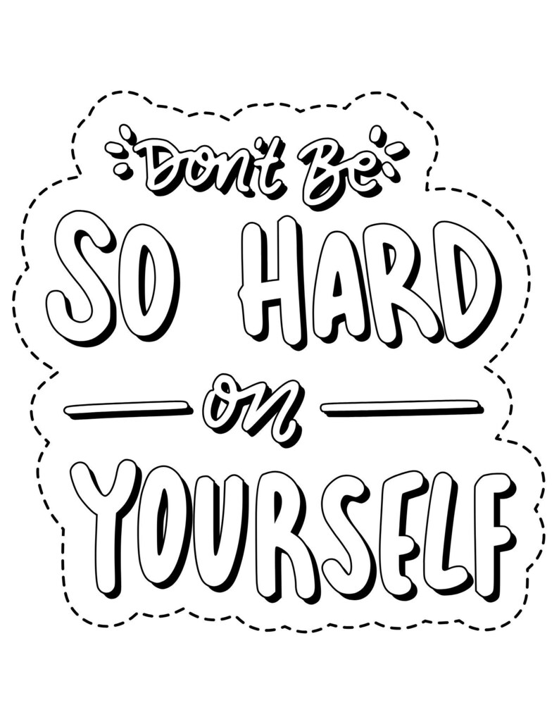 Self-care Quotes Coloring Book – 20 Motivational Pages for Relaxation ...