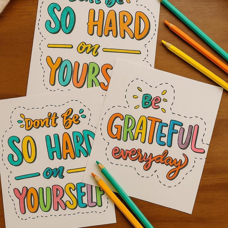 Self-care Quotes Coloring Book – 20 Motivational Pages for Relaxation ...