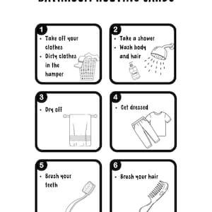 ADHD Routine Toolkit for Families Kids | 33 Printable Visual Schedules, Checklists & Calm Down Tools | Organization | PDF Download image 8