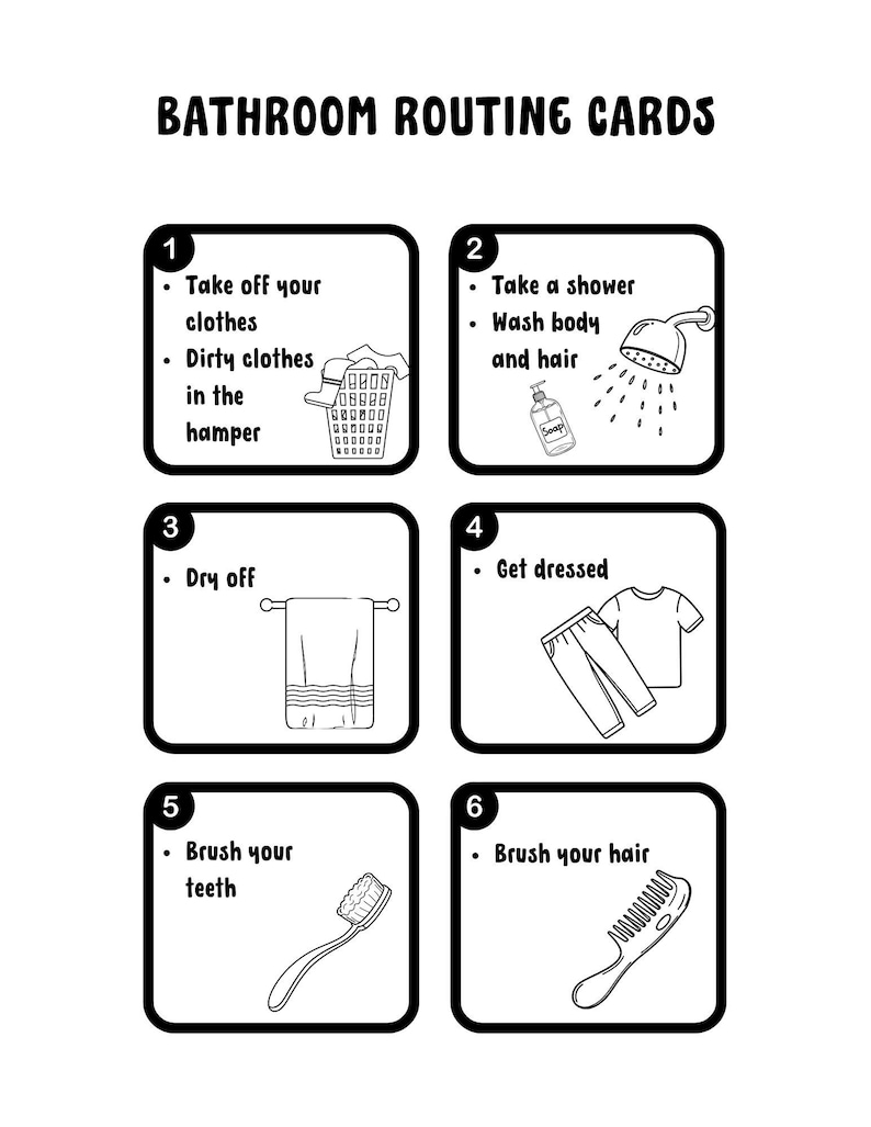 ADHD Routine Toolkit for Families Kids | 33 Printable Visual Schedules, Checklists & Calm Down Tools | Organization | PDF Download image 8