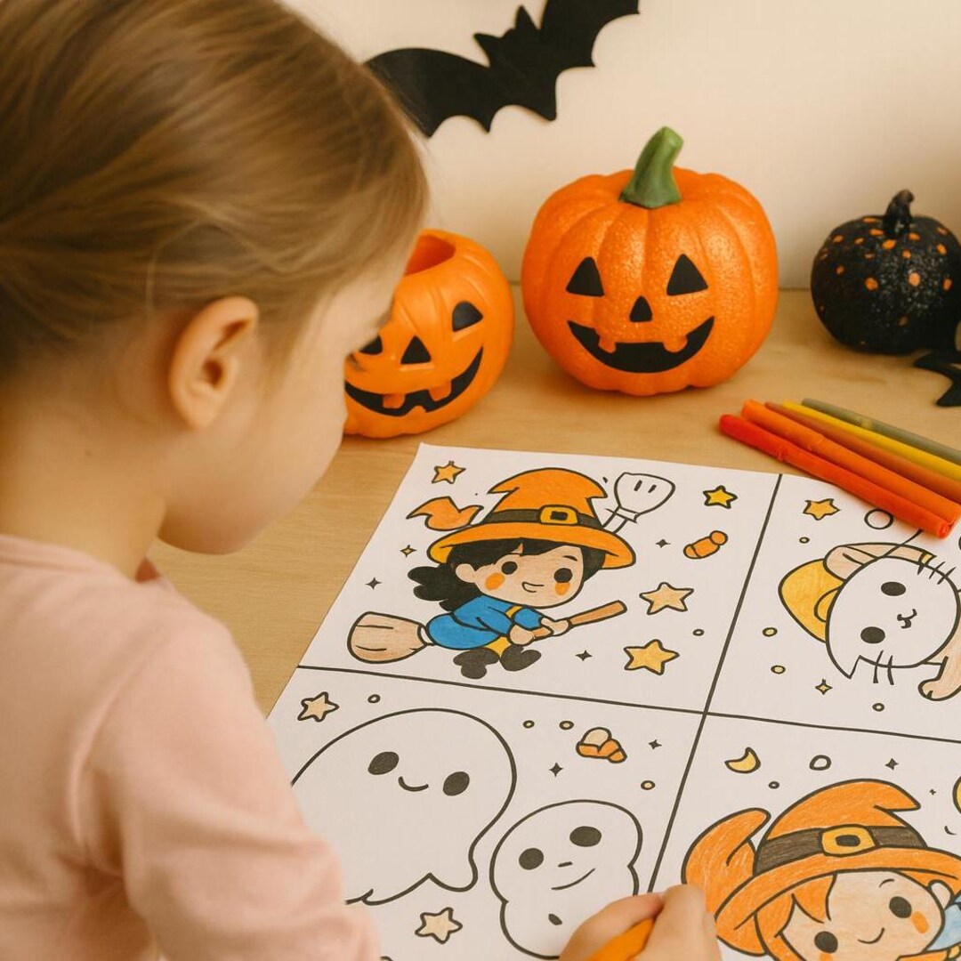 Halloween Coloring Pages Bundle | Cute Spooky Printable Activity for ...