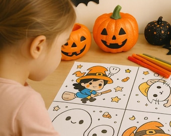 Halloween kleurplaten bundel | Leuke griezelige printbare activiteit voor kinderen | 20 pagina's PDF direct downloaden
