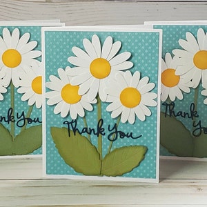 Daisy Thank You Card, Handmade Thank You, Greeting Card Handmade, Thank You Card, Card With Daisy image 3