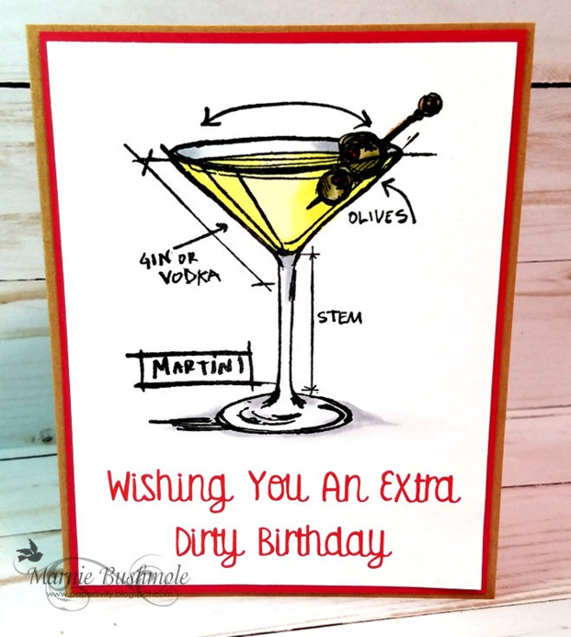 Wishing You an Extra Dirty Birthday Dirty Martini Funny Etsy