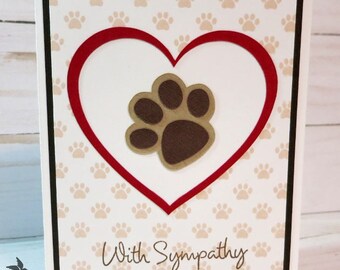 Pet Sympathy Card, Dog Loss Card, Pet Condolence Card, Dog Sympathy Card, Pet Loss Card, Cat Sympathy Card, Sorry For Your Loss