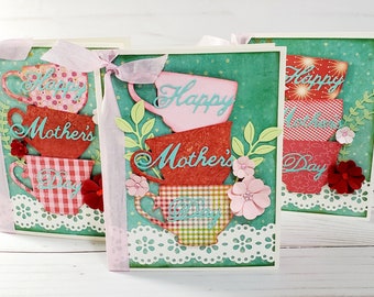Mother's Day Card, Tea Cup Mother's Day Card, Happy Mother's Day Card, Mum's Day Card, Mummy, Flower Card, Pretty,  Mothers Day