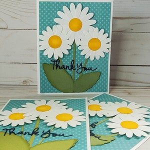 Daisy Thank You Card, Handmade Thank You, Greeting Card Handmade, Thank You Card, Card With Daisy image 4