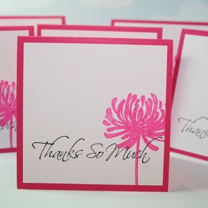 Thanks So Much - Mini Note Card - Pretty Pink - Set of 6 - Thank You Cards