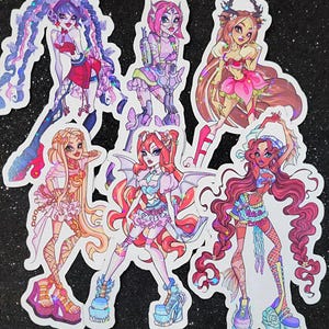 Sticker holographique Monster Girls