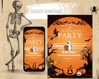 Personalisierbare Spooktacular Halloween E-Einladung (Digitaler Download)