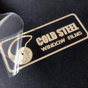 Custom UV DTF Stickers | Premium Metal Transfer Logo Decals | Gold Foil, Silver Foil, Clear Branding Labels for Packaging & Small Business