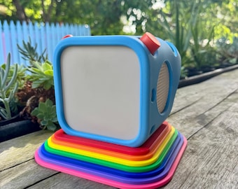 Yoto Gen 3 Rainbow or Pastel Dock | Stacked Tower Wireless Charging Compatible Stand | Designed to Fit Yoto Player Gen 3