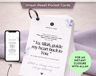 Imaan Reset Cards | Islamic Reminder for Muslim Self Care (Digital Download)