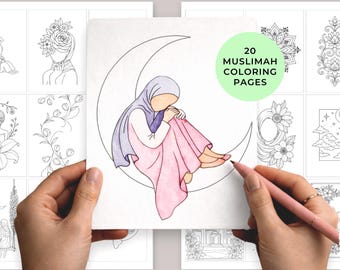 Muslim Coloring Pages for Adults, Islamic Coloring Pages Printable, Muslim Coloring Book PDF, Relaxing Deen Activity, Ramadan Eid Coloring