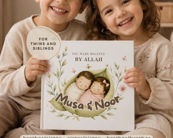 Personalized Islamic Siblings Book | Eid Gifts | Custom Story for Twins | Muslim Baby Gift | Aqiqah