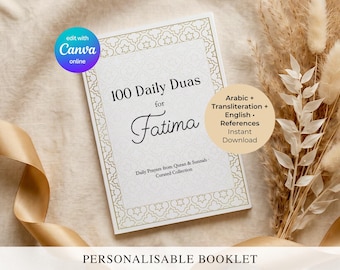 PERSONALISED Islamic Dua Book PDF, Islamic Personalized Gift, Duas Book Canva Template, Quran Learning, Muslim Gift, Ramadan Duas