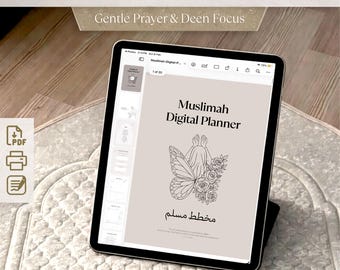 Muslim Daily Planner for Women – Islamic Prayer, Quran Tracker (PDF Download)
