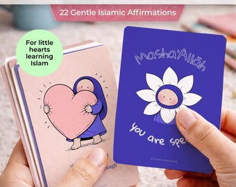 Islamic Flash Cards for Kids | Muslim Flashcards | Islamic Affirmations | Islamic Reminder Cards | Muslim Parenting Tool, Islamic Homeschool